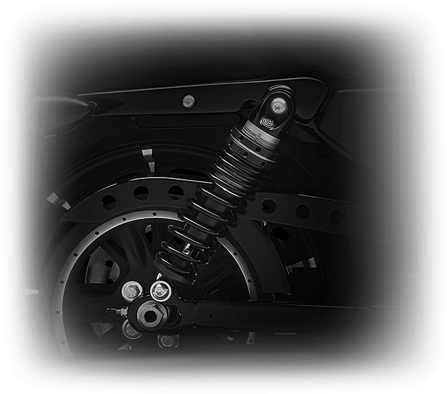 Emulsion Rear Shock With Screw Adjuster - Monochrome (680x600), Png Download