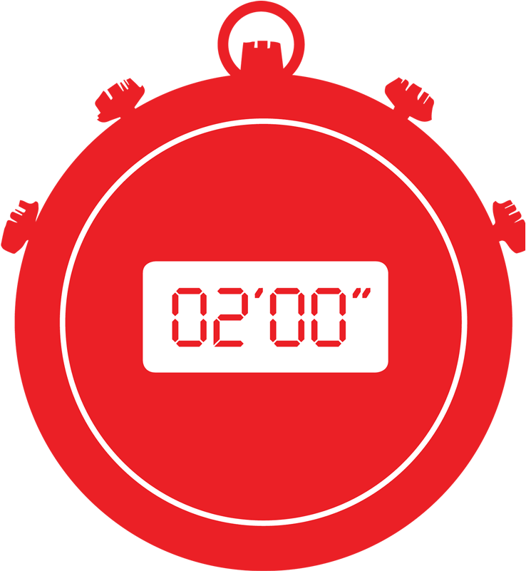 Red Stopwatch Png - 2 Minutes Png (800x800), Png Download