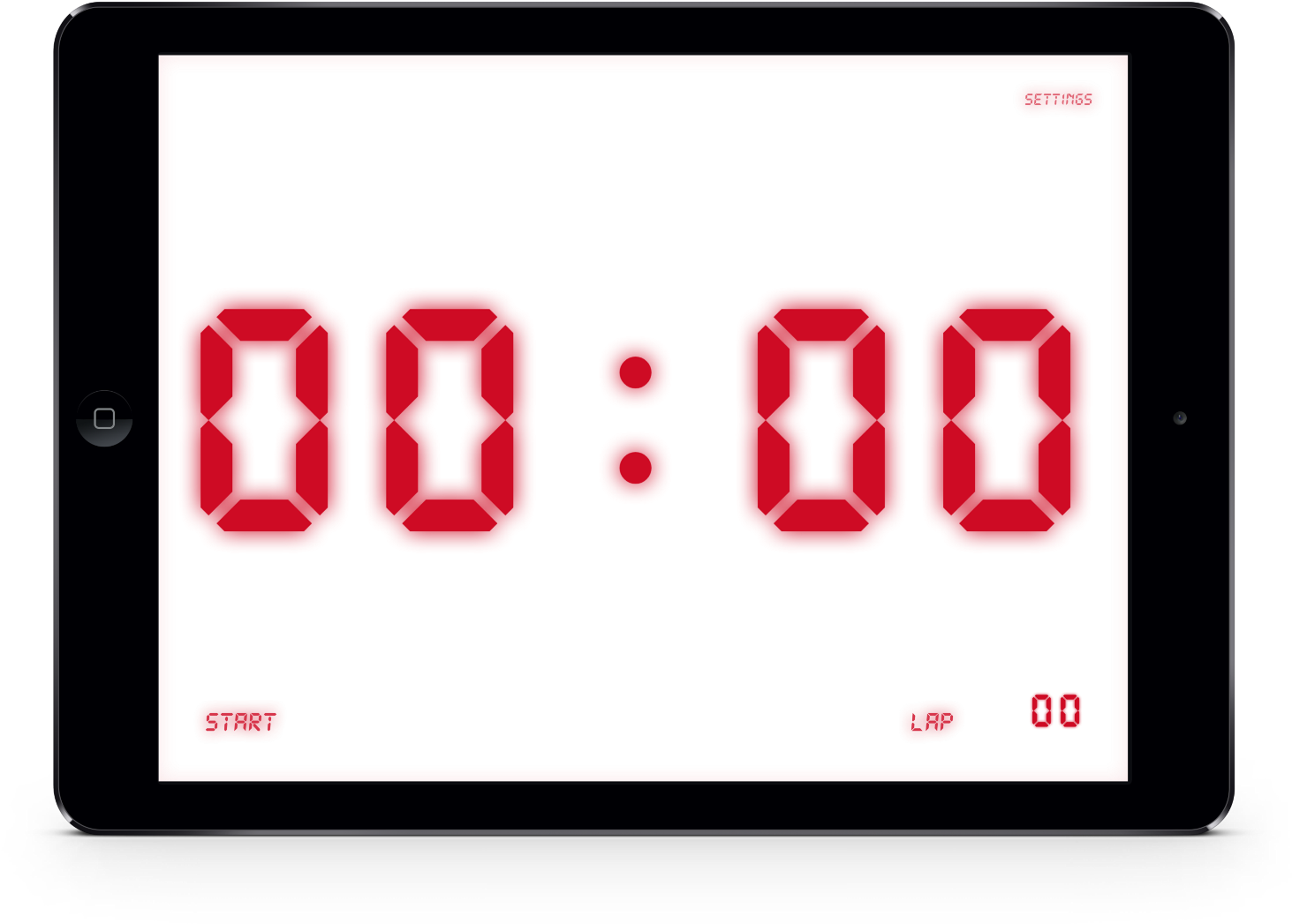 Bnstopwatch Bright Red Loook - Ipad 1 (1600x1387), Png Download