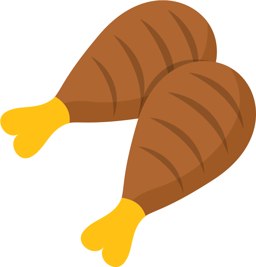 Svg Freeuse Chicken Drumstick Clipart - Tranh Tô Màu Đùi Gà (1600x1600), Png Download