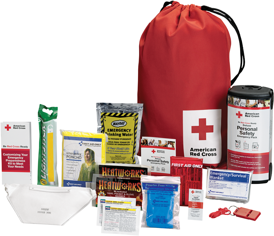 Deluxe Personal Safety Emergency Pack With Bag Deluxe - Tsunami First Aid Kit (1000x1000), Png Download