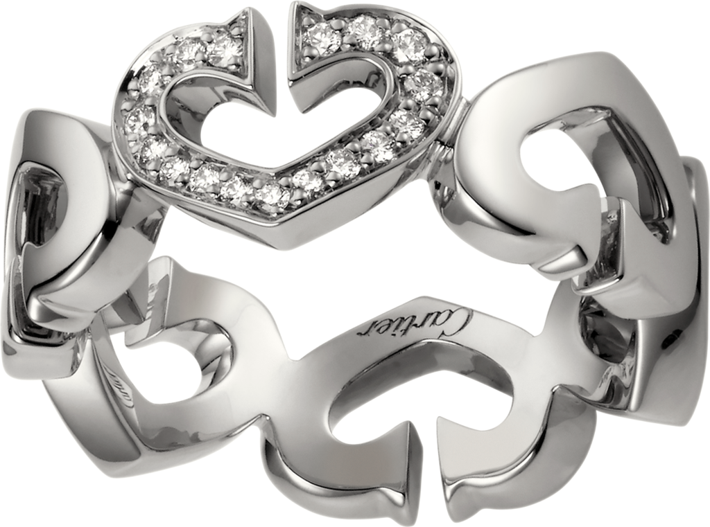 Hearts And Symbols Ringwhite Gold, Diamonds - Hearts And Symbols Ring (1024x761), Png Download