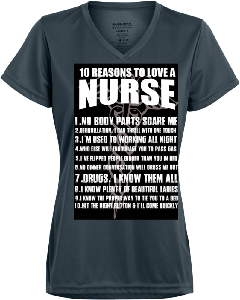 Nurse T-shirt - 10 Reasons To Be A Nurse Tshirt (1024x1024), Png Download