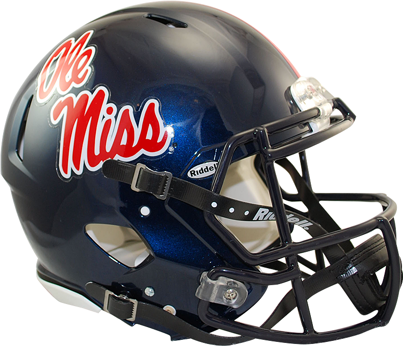 Riddell Mississippi Ole Miss Rebels Officially Licensed - Ole Miss Helmet (900x812), Png Download