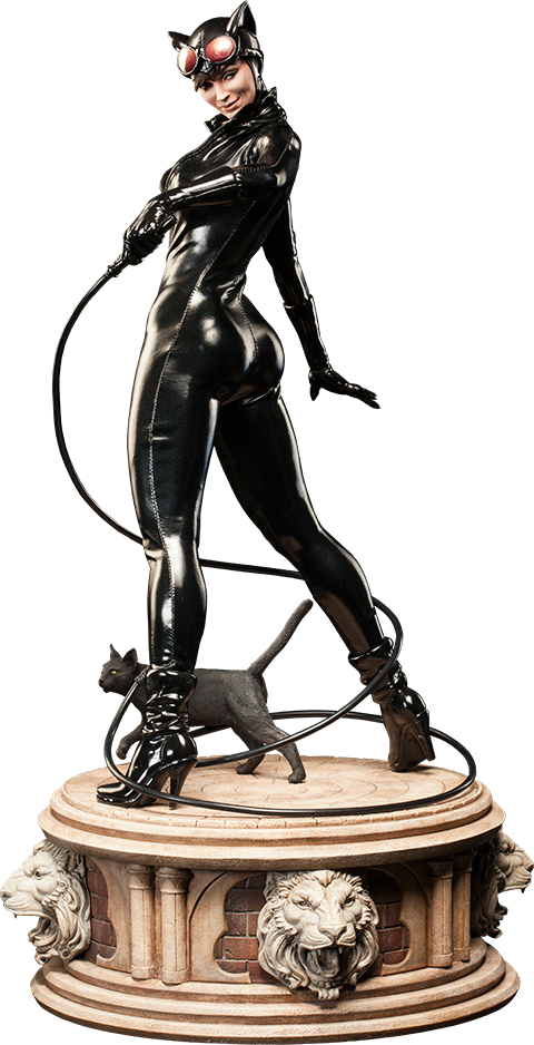 Dc Comics Catwoman Premium Format Figure By Sideshow - Dc: Premium Format Figure: Catwoman (480x938), Png Download