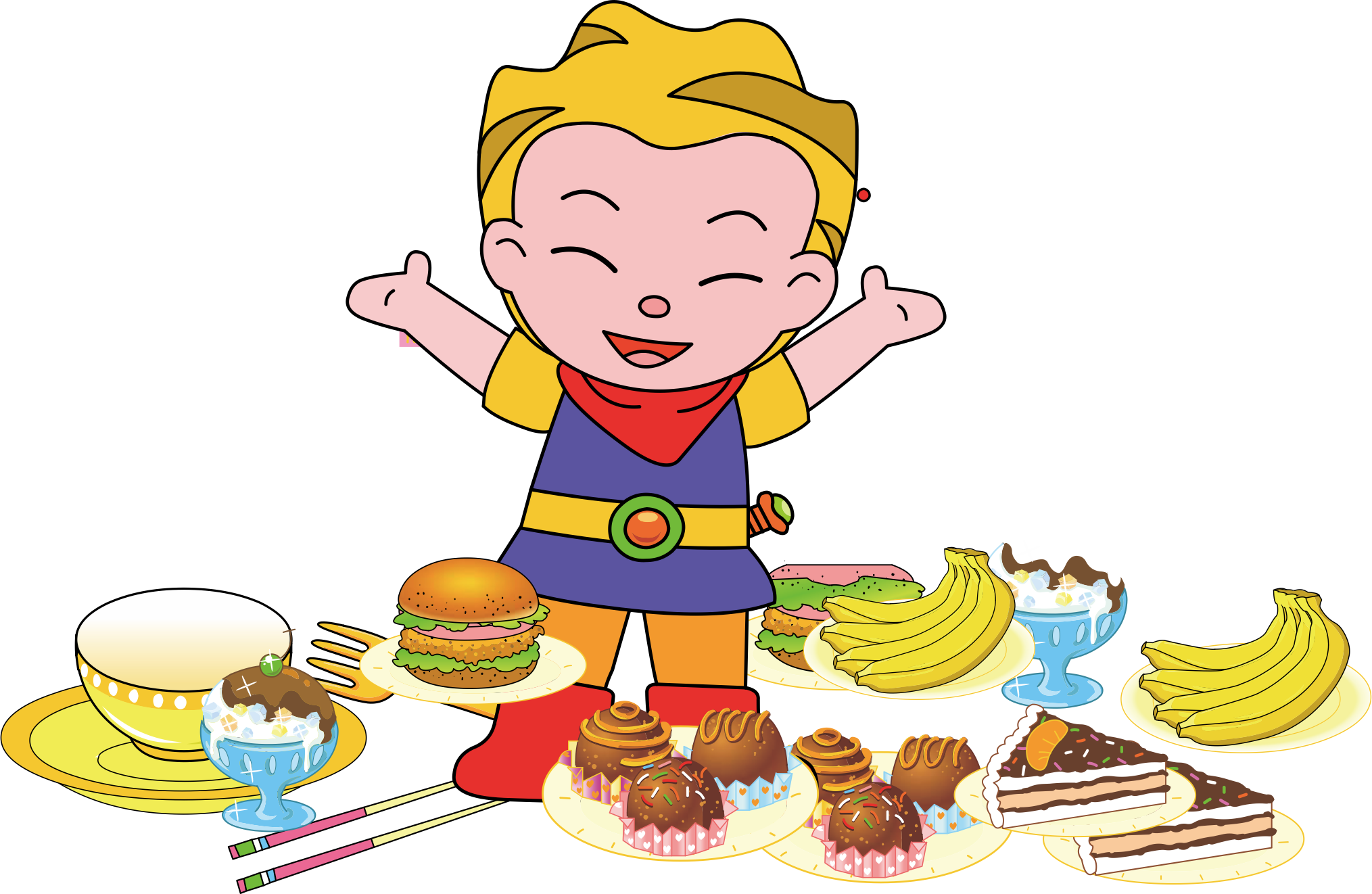 Kid Eating Cake Png - Eating (2029x1322), Png Download