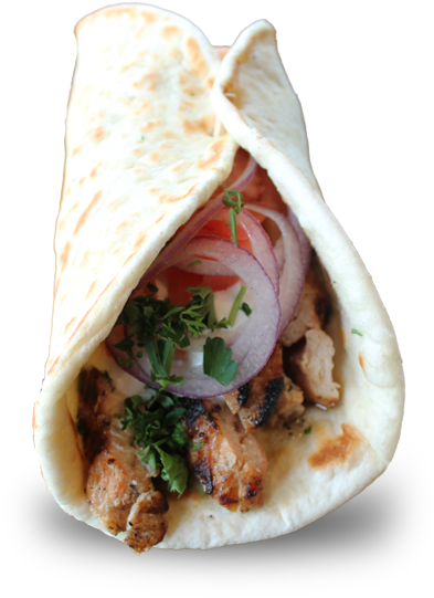 The Kota White Pita Chicken, Ycg, Tomatoes, Onions - Corn Tortilla (600x600), Png Download