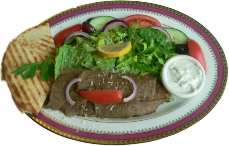 #22 Gyros Salad - Fast Food (800x510), Png Download