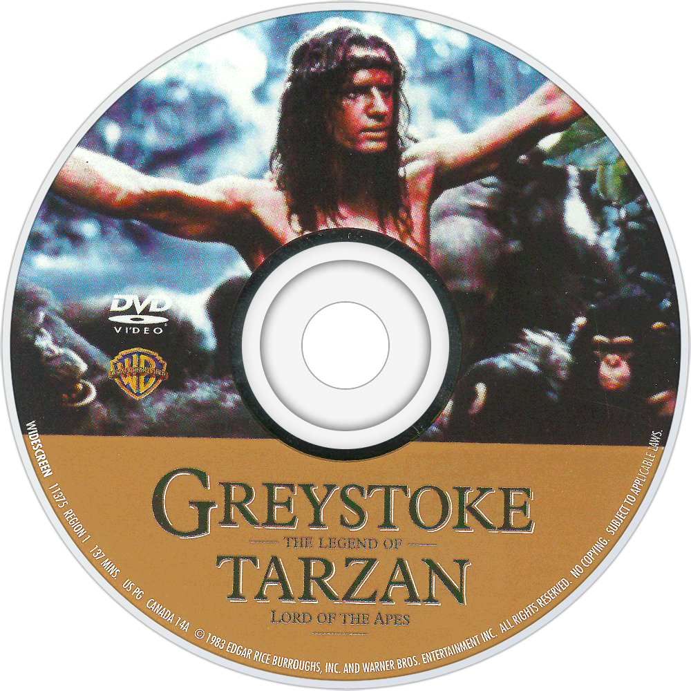 The Legend Of Tarzan, Lord Of The Apes Dvd Disc Image - Greystoke The Legend Of Tarzan Lord (1000x1000), Png Download