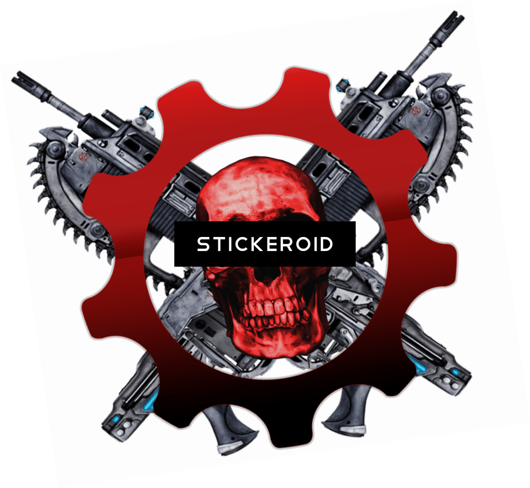 Download Gears Of War Skull Logo Gears Of War 2 Lancer Full Size Png Image Pngkit