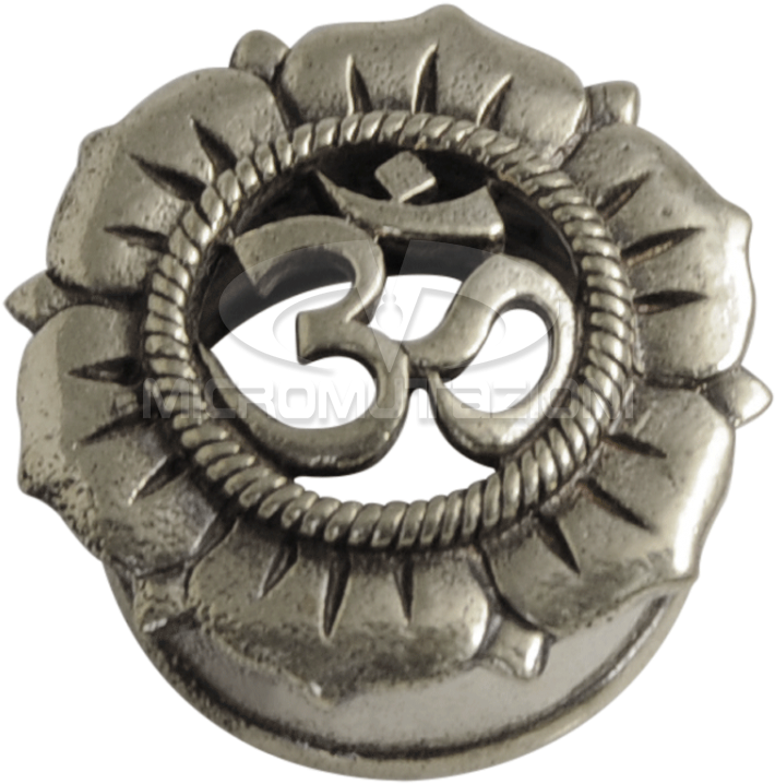 Brass Flesh Tunnel Om Symbol Ear - Emblem (750x750), Png Download