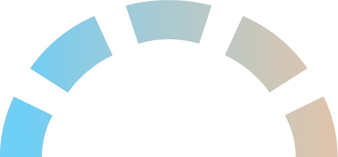 Warm To Cool Whites - Circle (1096x510), Png Download