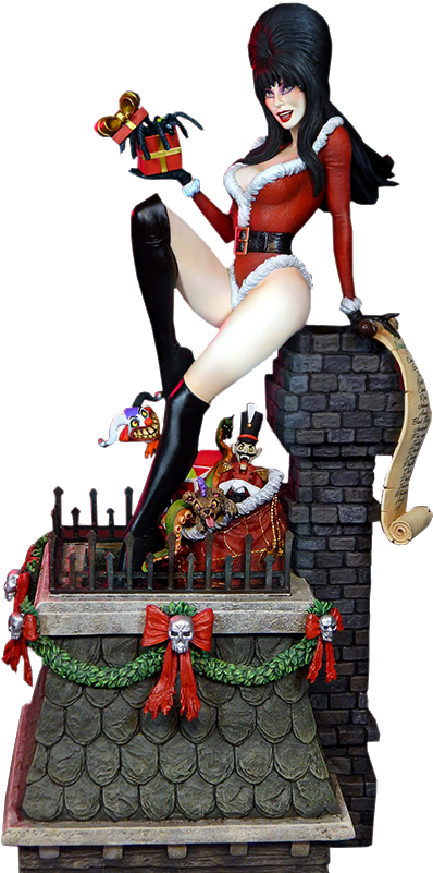 Elvira Scary Christmas Maquette Statue - Elvira Scary Christmas Deluxe Maquette Statue (480x800), Png Download