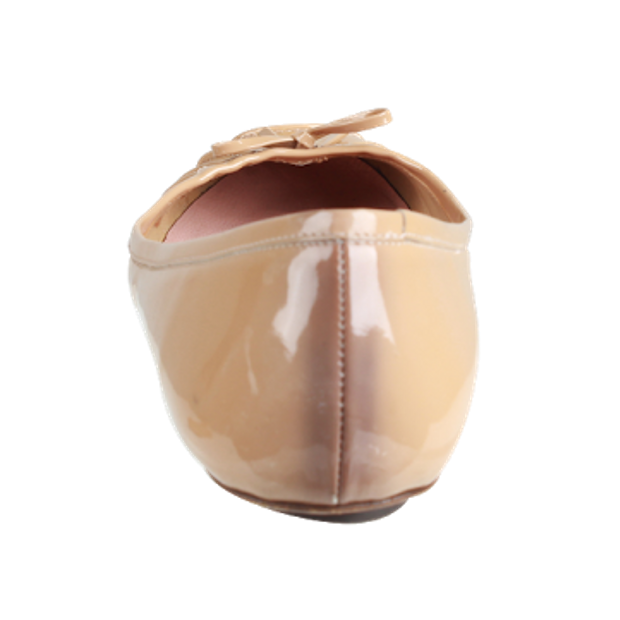 Valentino Beige Patent Ballerinas - Peach (620x620), Png Download