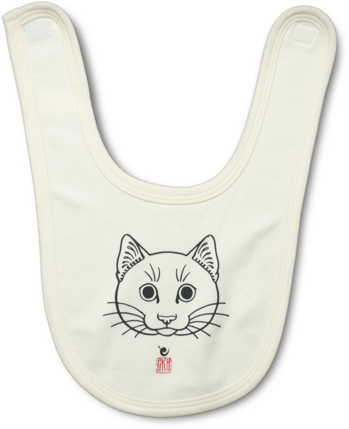 Wide Eye Cat Direct To Garment Baby Bib - Direct To Garment Printing (838x1000), Png Download