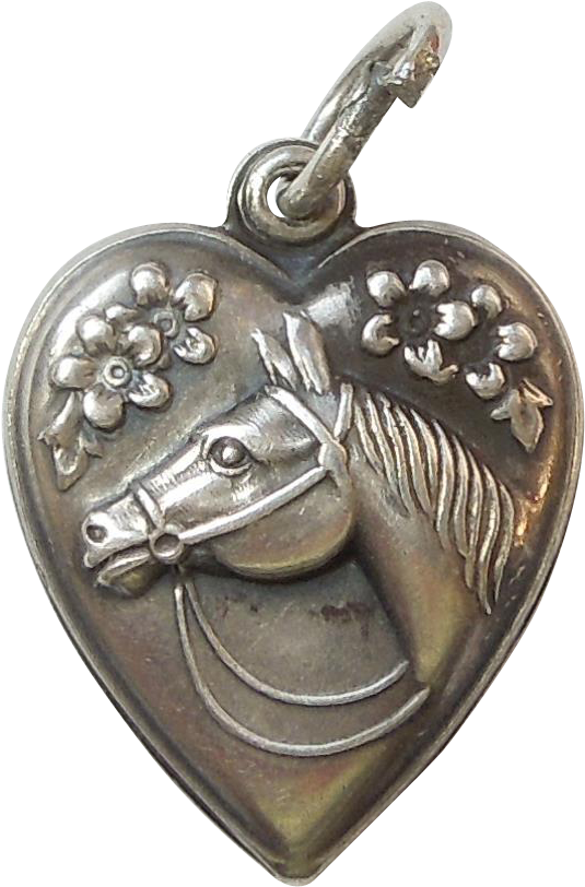 This Circa 1940s Sterling Puffy Heart Features The - Charm Bracelet (811x811), Png Download