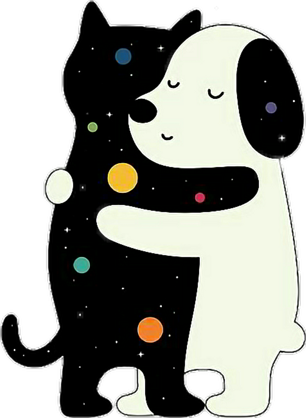 Report Abuse - Dog Cat Love Cartoon (476x650), Png Download