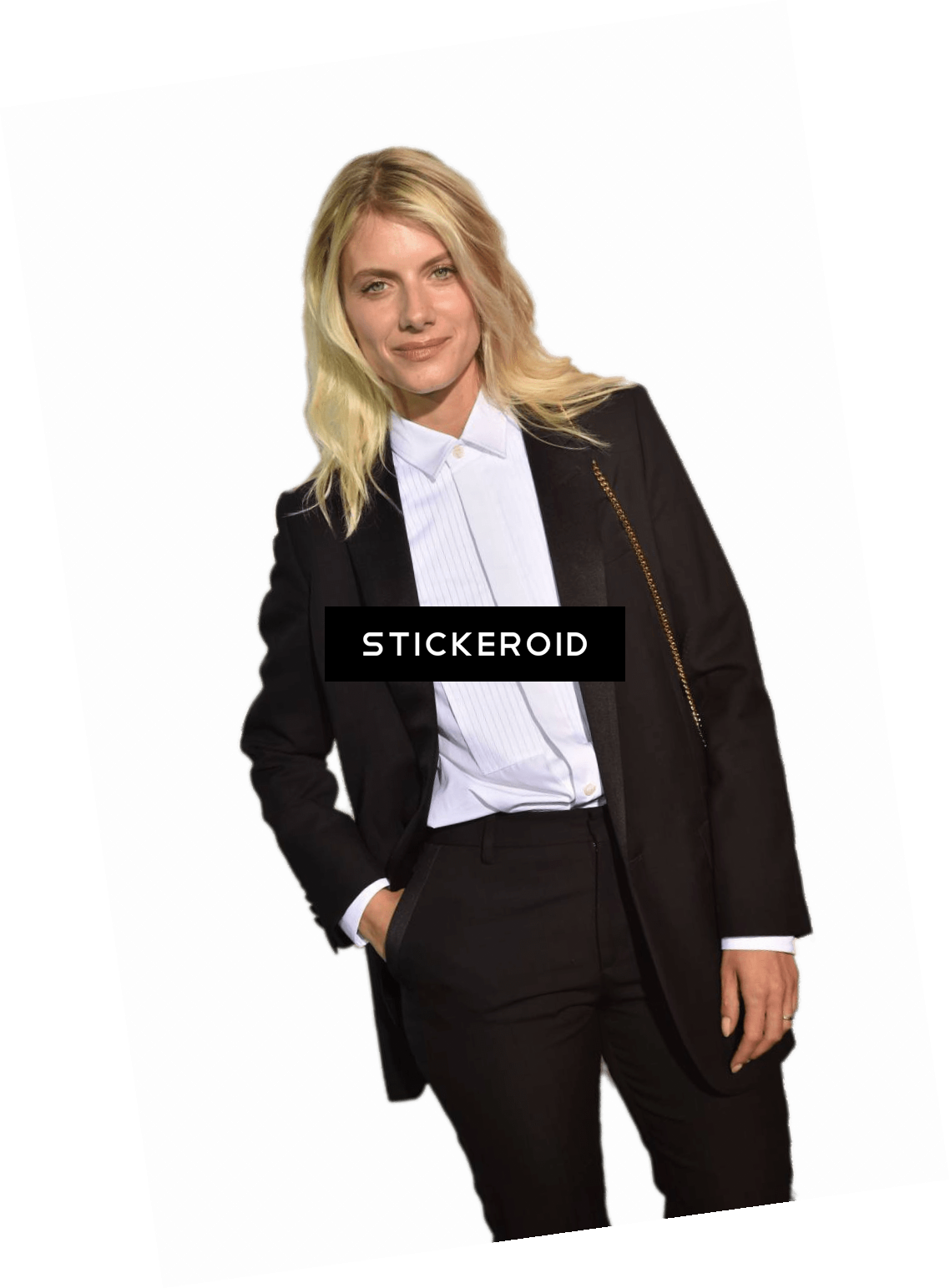 Melanie Laurent Tuxedo - Black Womens Formal Wear Pantsuits Female Business (1138x1544), Png Download