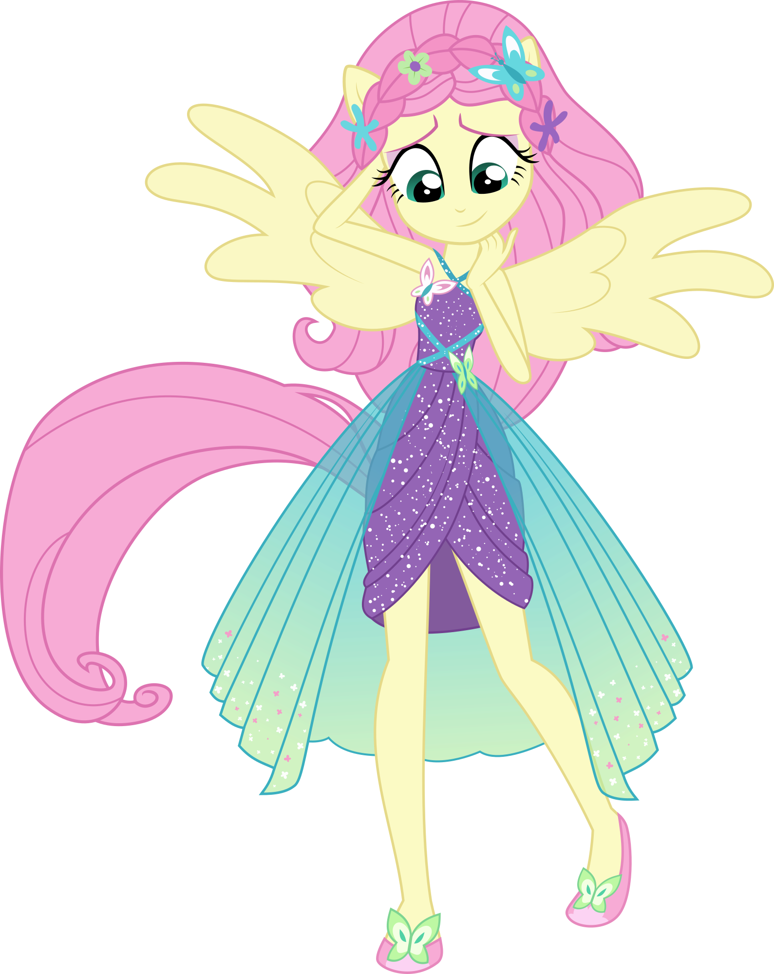 Fluttershy Friendship Forgotten Transformation - Mlp Forgotten Friendship Transformation (1589x2000), Png Download