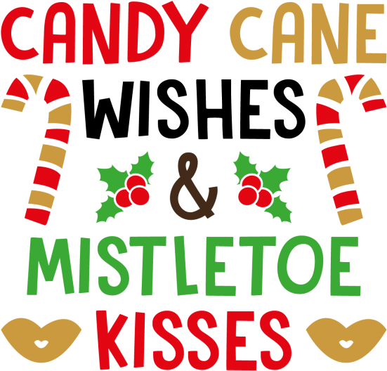Cbs Is Proud To Present Pastry & Wood Pallet Paint - Candy Cane Wishes And Mistletoe Kisses Png (600x600), Png Download