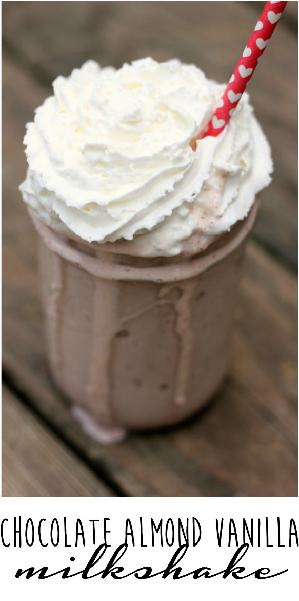 Chocolate Almond Vanilla Milkshake - Vanilla (600x1178), Png Download