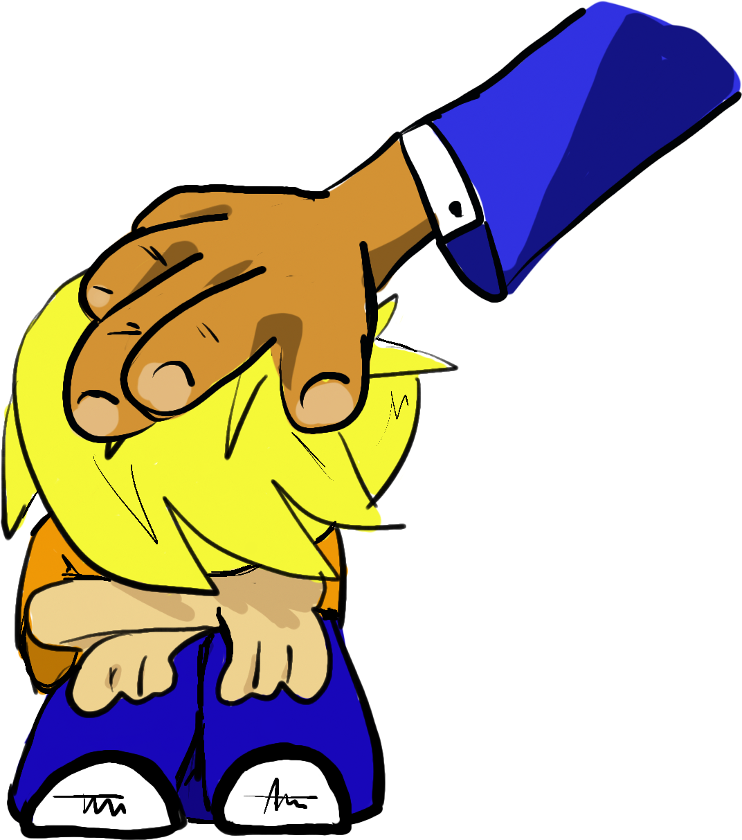 Download Z Cry Kneel Pray Hand Cartoon Full Size PNG Image PNGkit