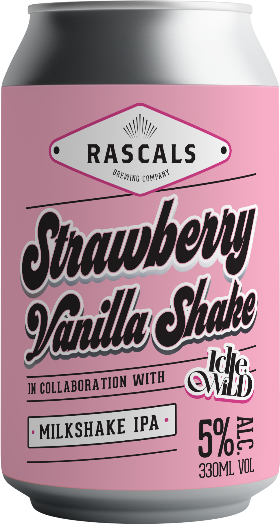Rascals Brewery Milkshake Can-photo Credit - Rascals Strawberry Vanilla Shake (3044x2335), Png Download