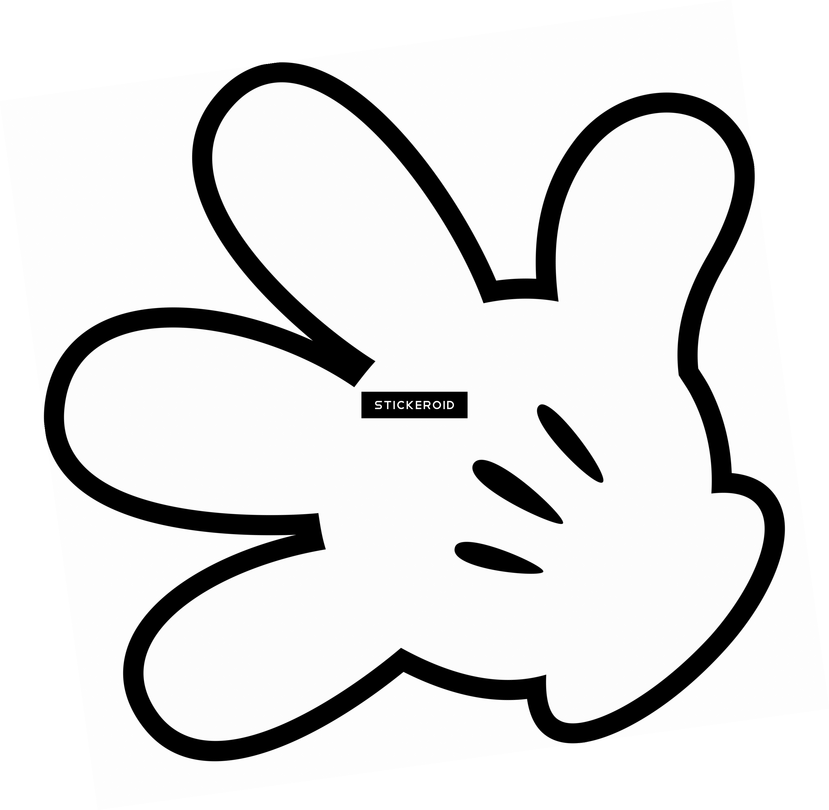Open Mickey's Hand - Mini (2812x2746), Png Download