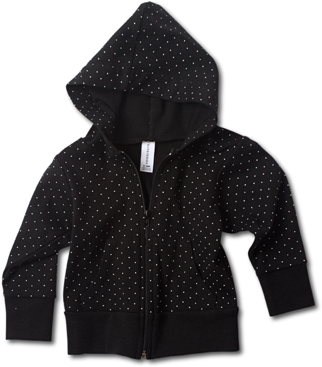 Polka Dot Zip Hoodie - Hoodie (750x750), Png Download