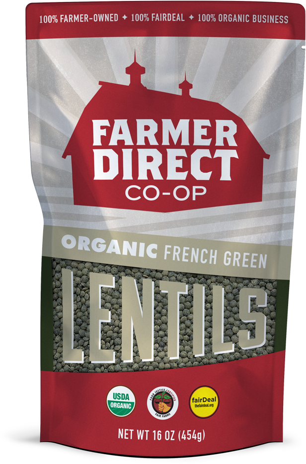 Organic, Fairdeal French Green Lentils From Farmer - Farmer Direct Coop (800x1035), Png Download