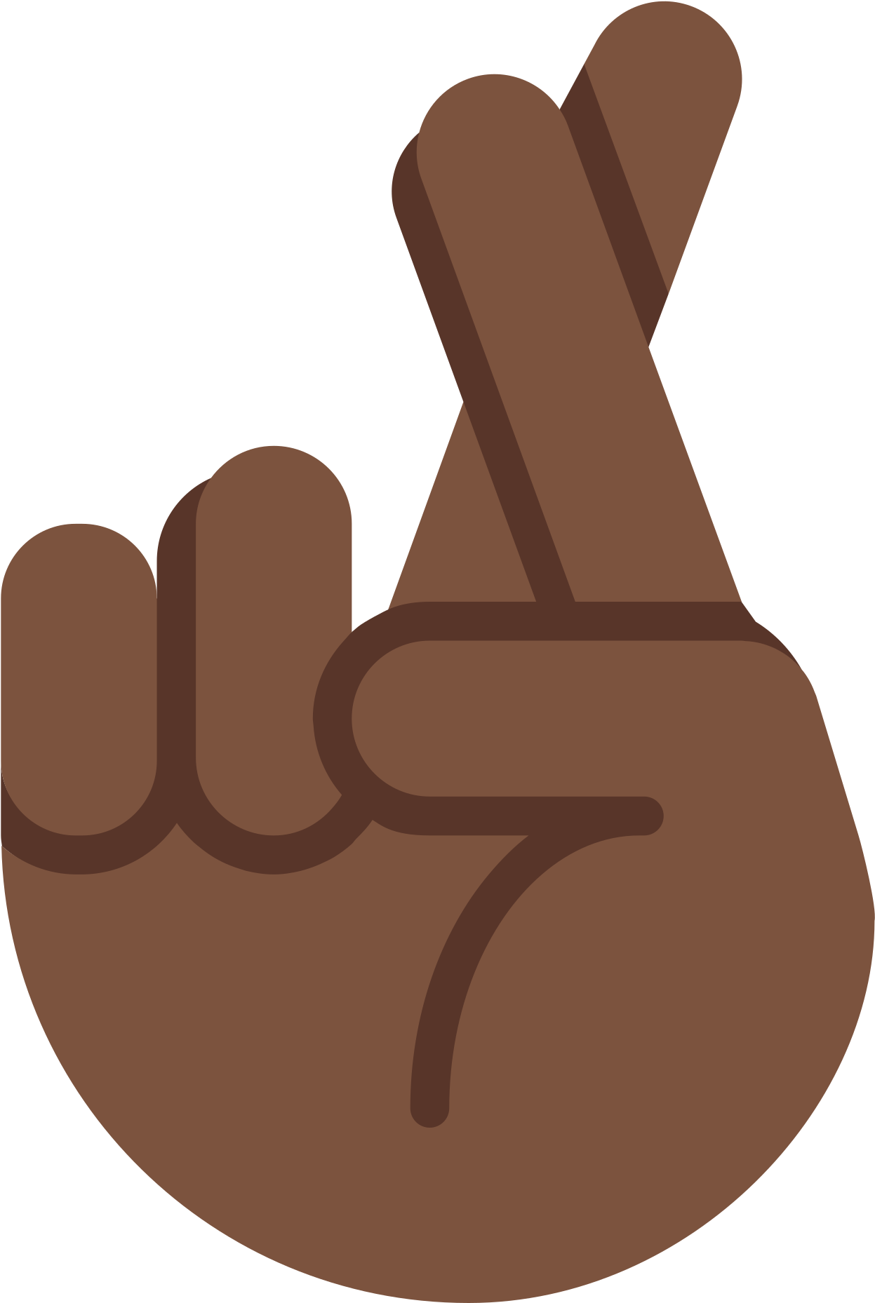 Open - Black Fingers Crossed Emoji (2000x2000), Png Download