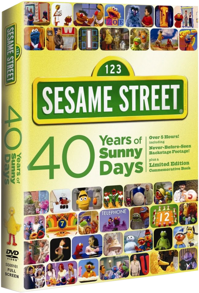 40 Years Of Sunny Days - Sesame Street Sunny Days Dvd (696x1000), Png Download