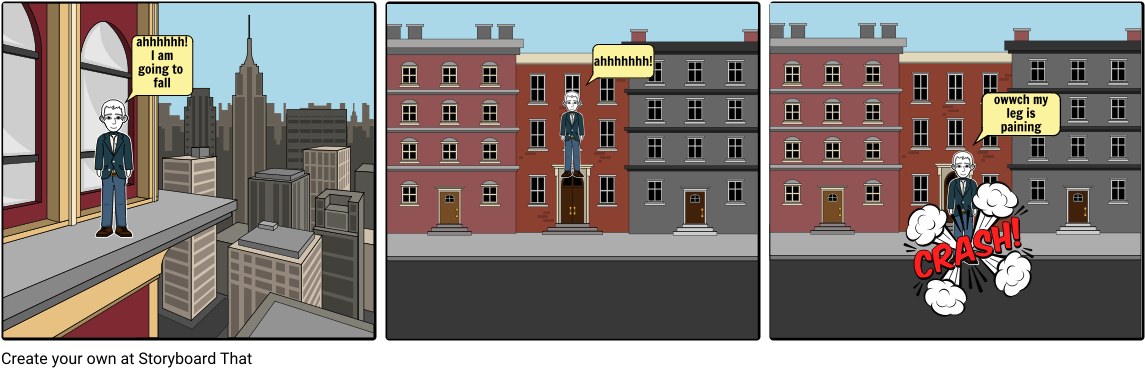 Man Falling - Storyboard (1164x385), Png Download