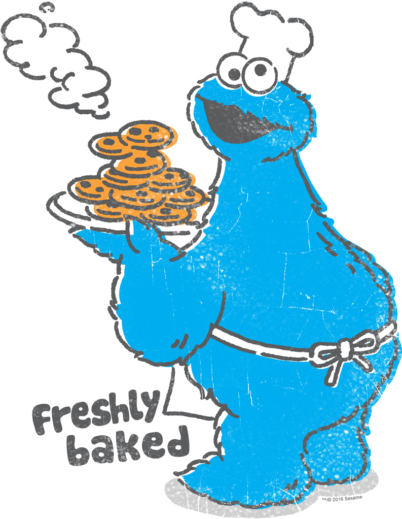 Sesame Street Freshly Baked Toddler T-shirt - Sesame Street Freshly Baked Mens Short Sleeve Shirt (850x1062), Png Download