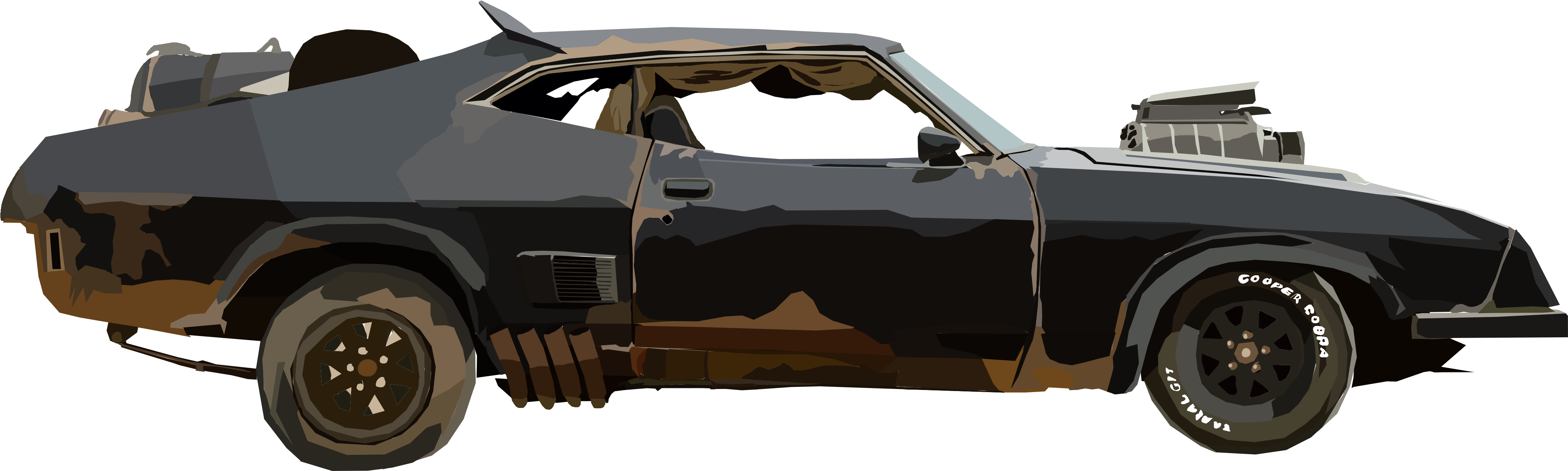 Kirt Kirt Copy Madmax Madmax Mysterymachinecar - Auto De Mad Max (4902x1972), Png Download