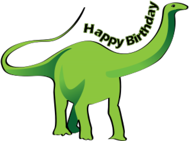 Dinosaur Png Cartoon Birthday (640x480), Png Download