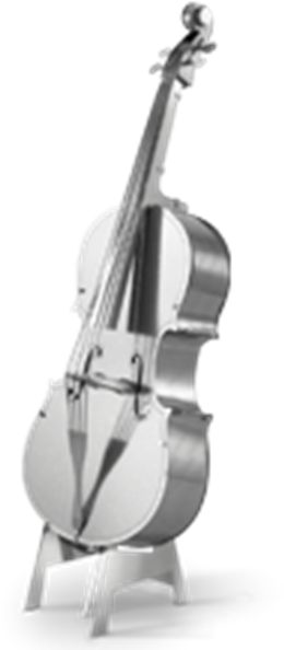 Metal Earth Online Store - Bass Fiddle Metal Earth 3d Laser Cut Model (600x600), Png Download