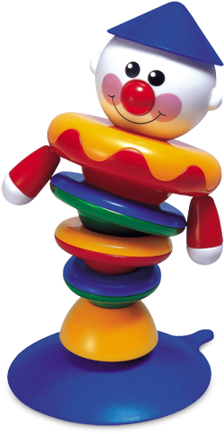 This Fun Colourful Clown Can Spin His Head And Swing - Tolo Toys Wobbly Clown (700x514), Png Download