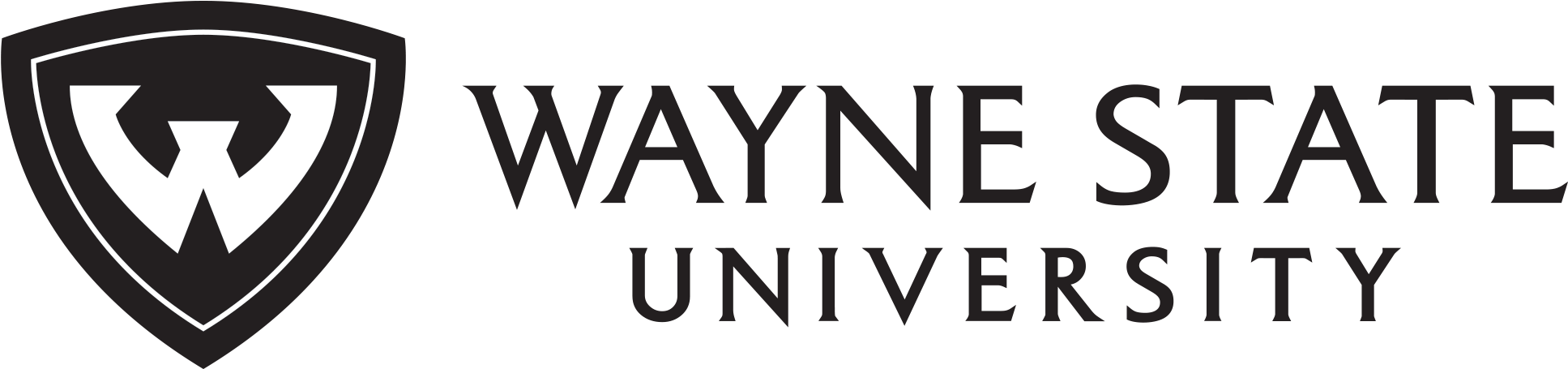 Black - Wayne State Uni Logo (1967x454), Png Download