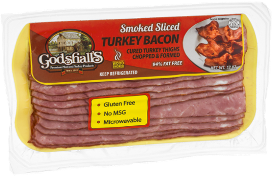 Turkey Bacon Png Graphic Freeuse - Godshalls Turkey Bacon, Smoked Sliced - 12 Oz (600x600), Png Download