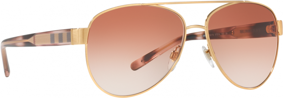 Burberry Be3084 Check 105213 Gold Women Sunglasses (920x575), Png Download
