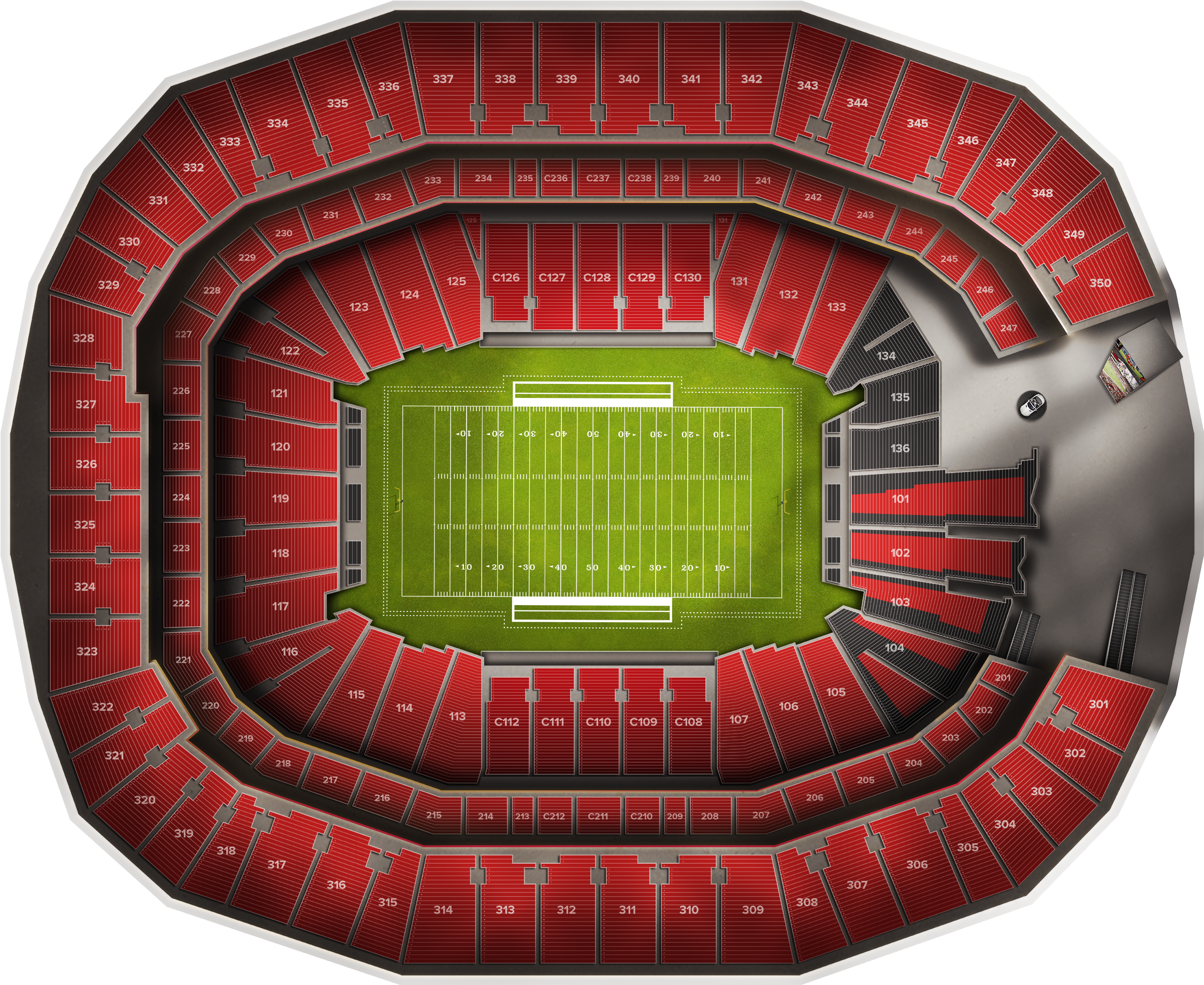 Georgia Football At Sec Championship Game At Mercedes-benz (2560x1936), Png Download
