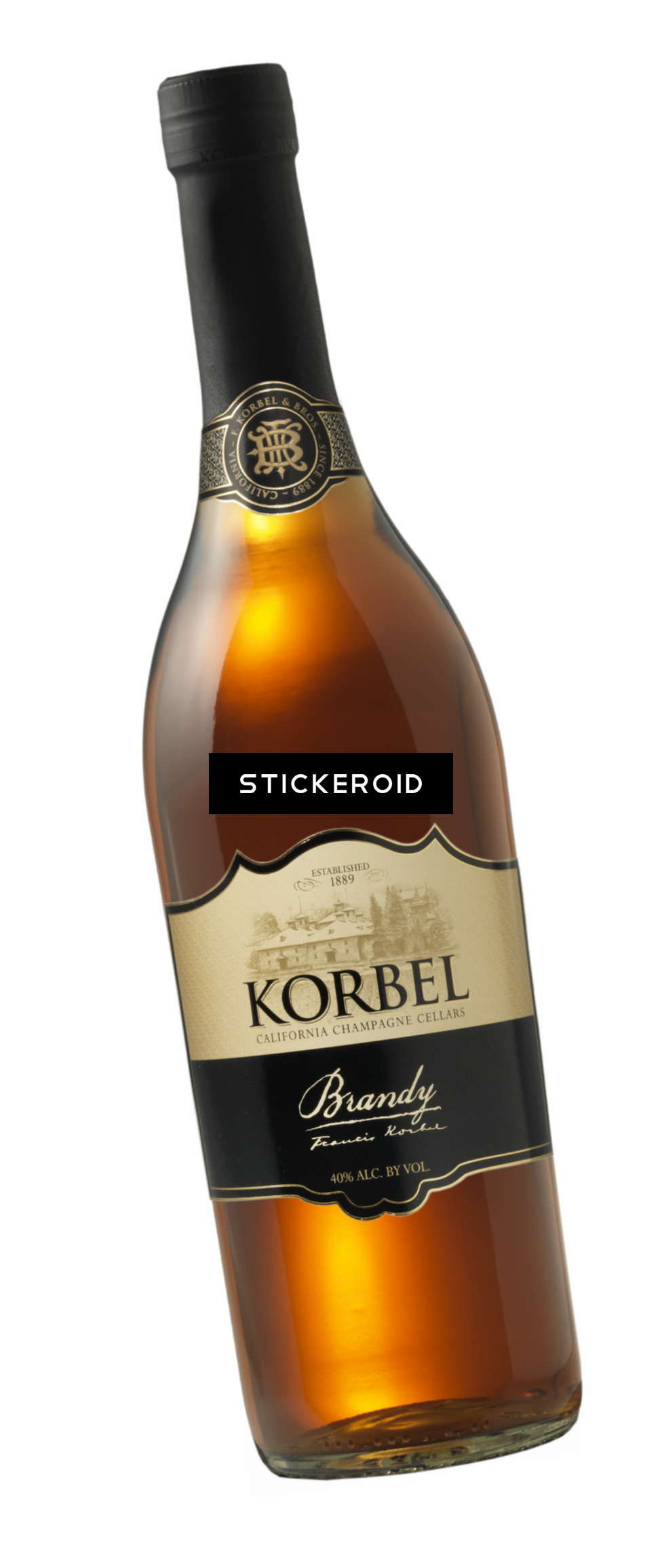 Bottle Of Bottle - Korbel Brandy - 1.75 L Bottle (976x2313), Png Download