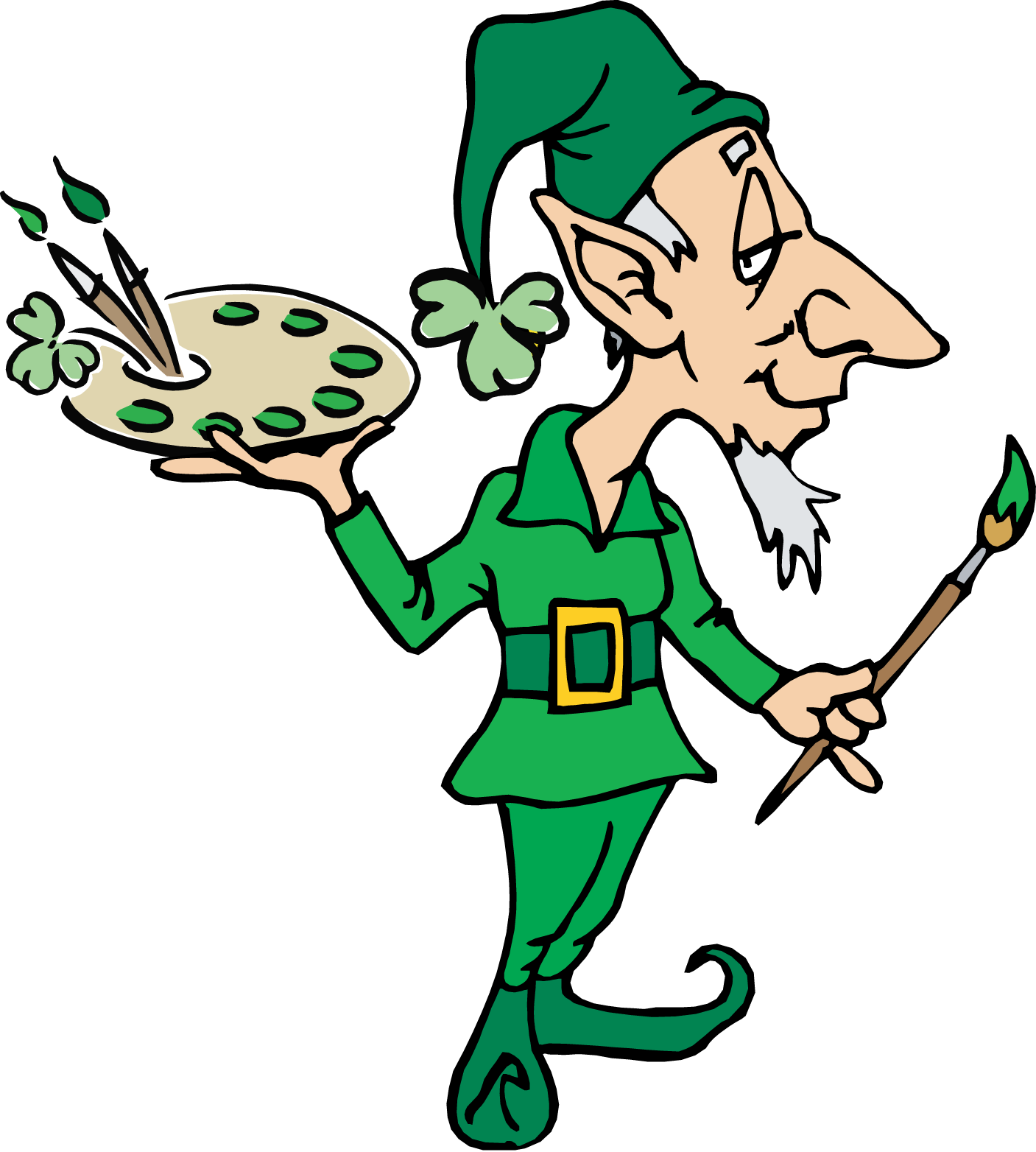 Freeuse Download Black And White Panda Images - Leprechaun Artist (1407x1564), Png Download