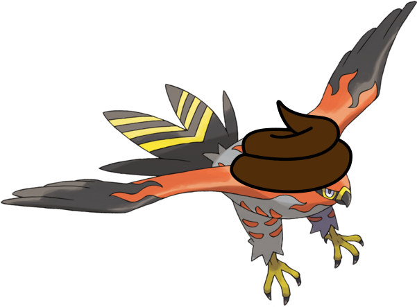 102kib, 600x600, Turdflame - Pokémon Feu Et Vol (600x600), Png Download