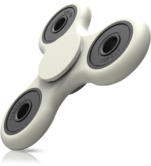 Brand New Fidget Spinner - Ipm Tri-spinner Fidget Toy, White, 3-pack (600x610), Png Download
