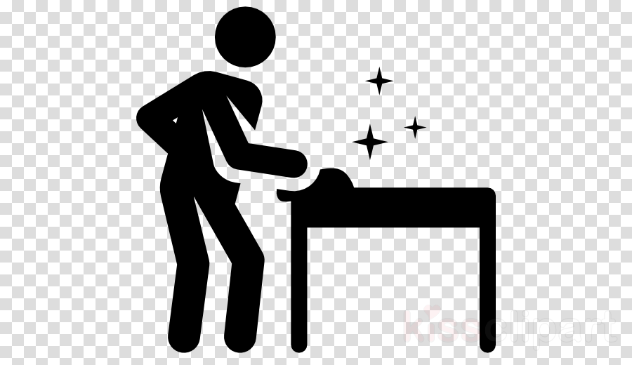 Black House Cleaning Png Clipart Cleaning Clip Art - Clip Art (900x520), Png Download