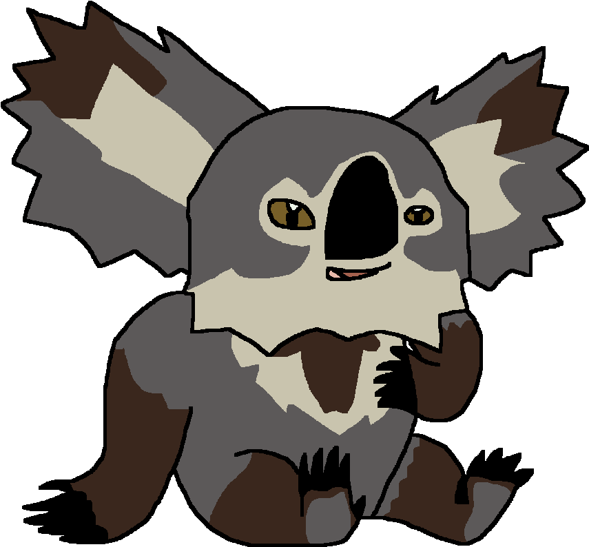 Victorian Koala - Cartoon (866x823), Png Download