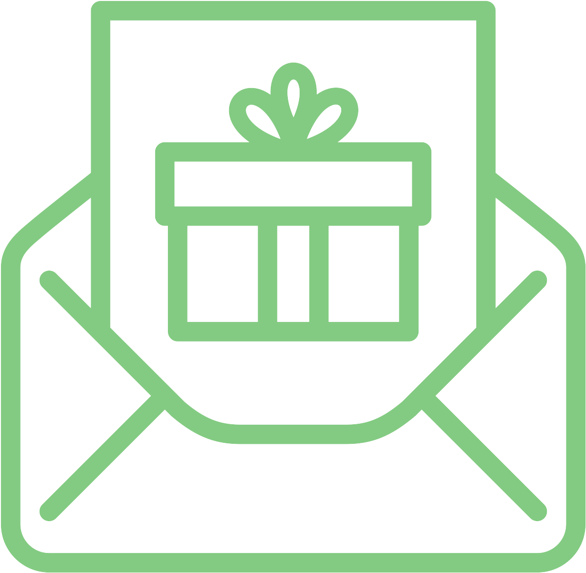 Icon Gift Mail - Transparent Love Letter Icon (1200x1200), Png Download