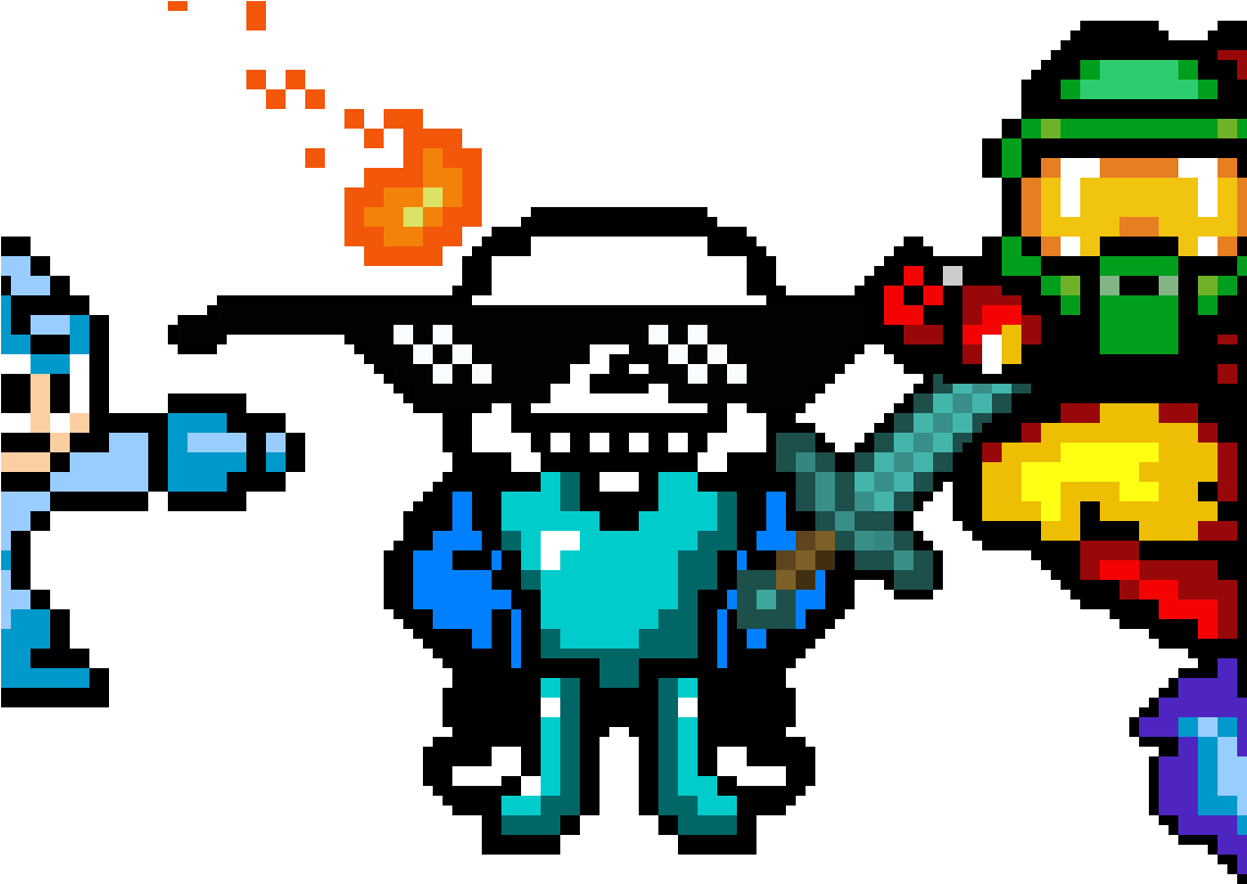Mlg - 8 Bit Megaman (1143x900), Png Download